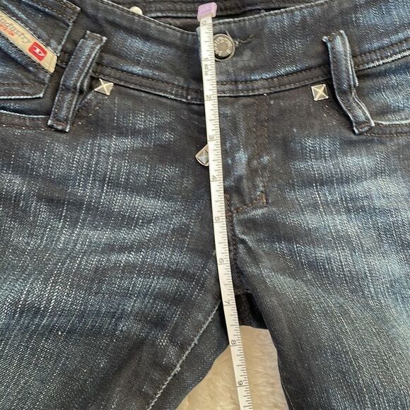 𝅺Diesel Matic Jeans Size 24 Faded Dark Wash Straight Leg - Picture 8 of 10